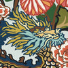 Chiang Mai Dragon Aquamarine Room Setting | Schumacher Wallpaper
