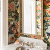 Chiang Mai Dragon Aquamarine Room Setting | Schumacher Wallpaper
