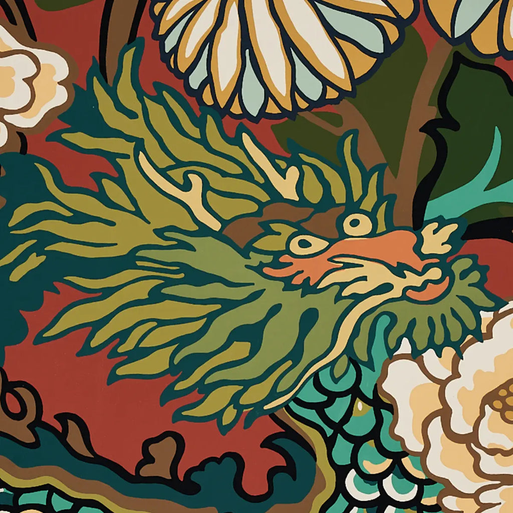 Chiang Mai Dragon - Lacquer Wallpapers