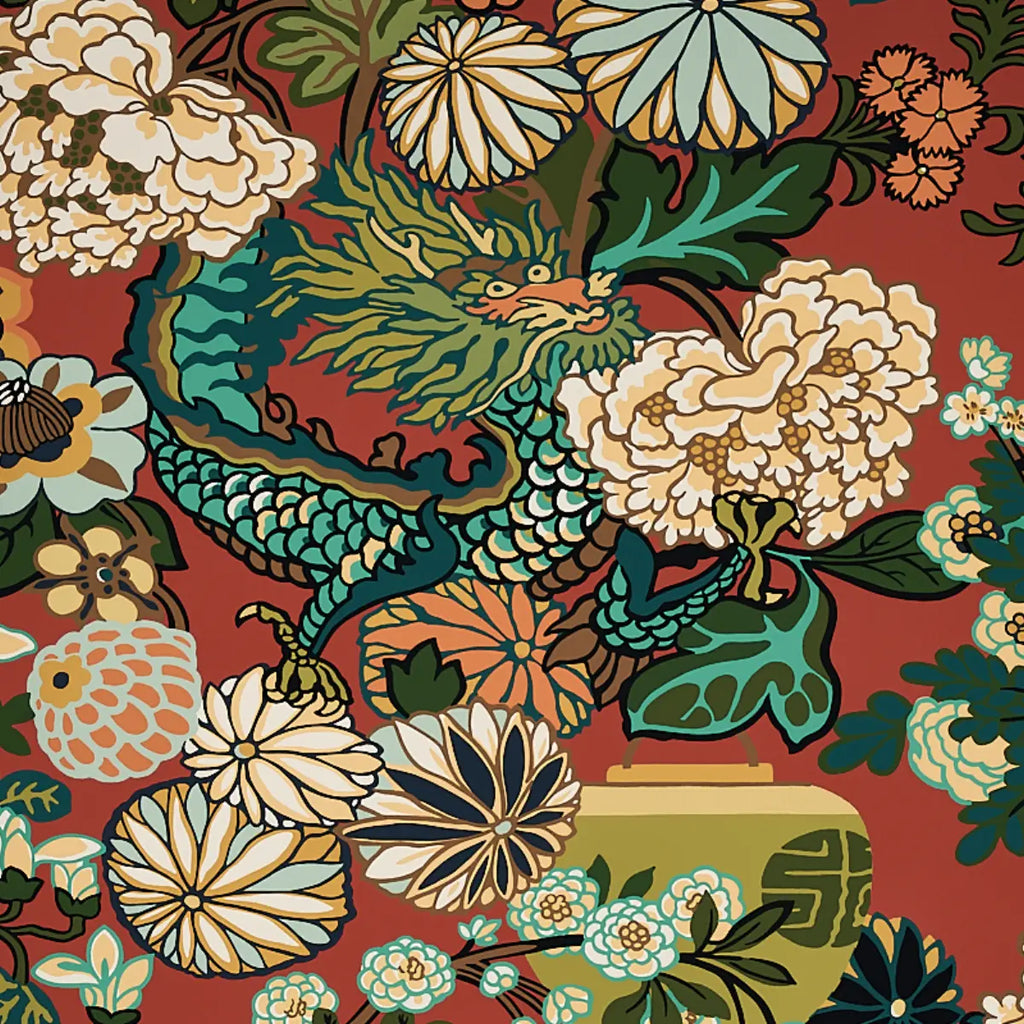 Chiang Mai Dragon - Lacquer Wallpapers