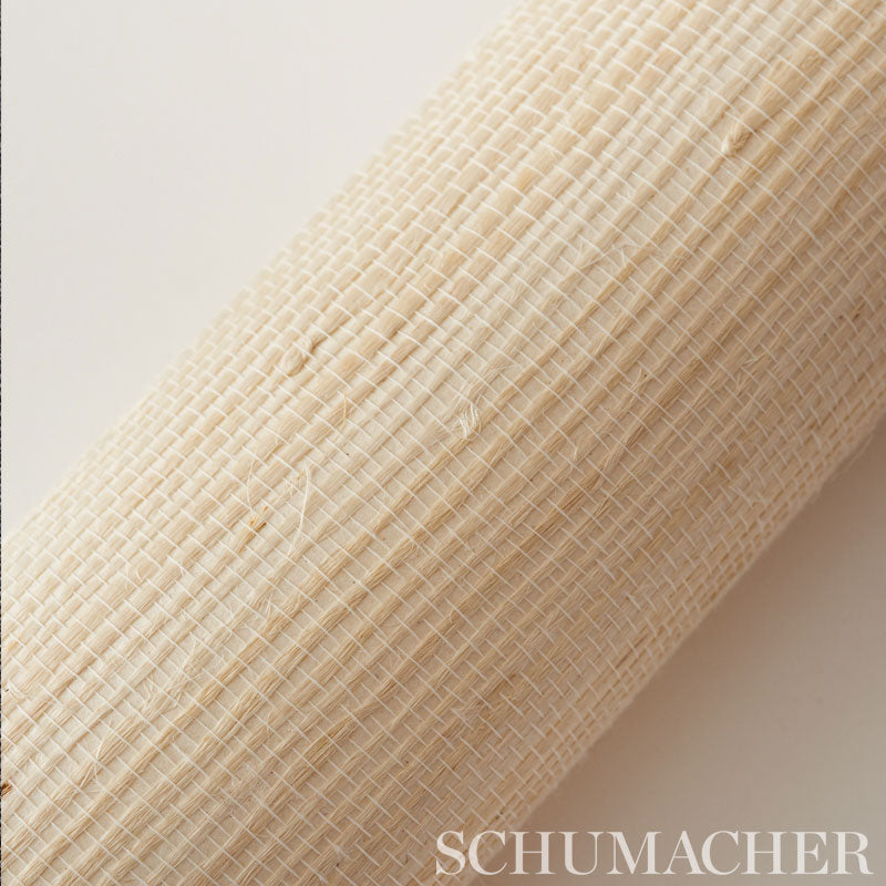 Schumacher Sango Jute Natural Wallpaper by Schumacher