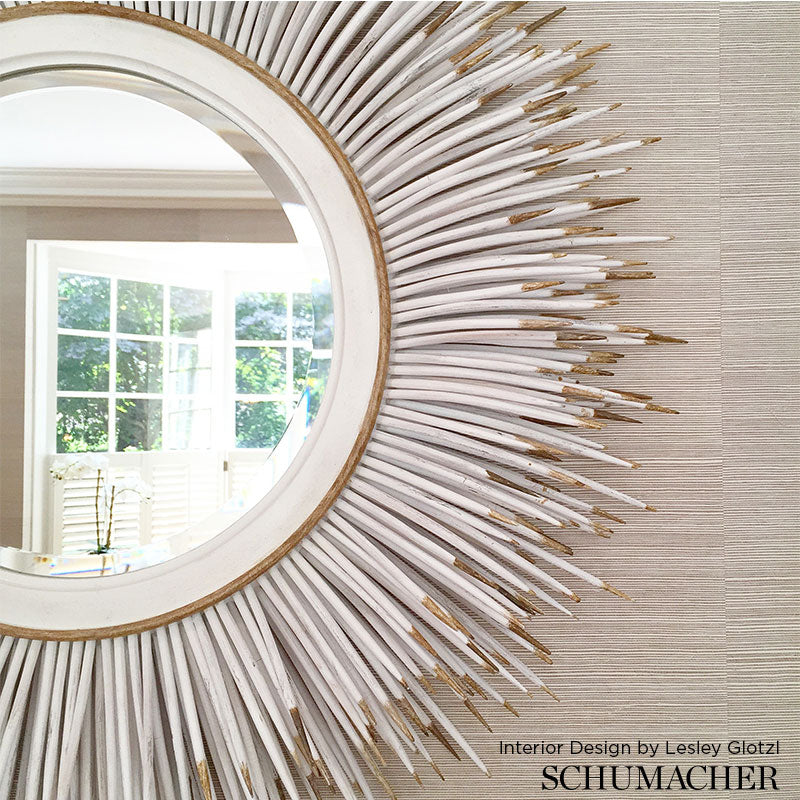 Schumacher Ayame Sisal Sage Wallpaper by Schumacher
