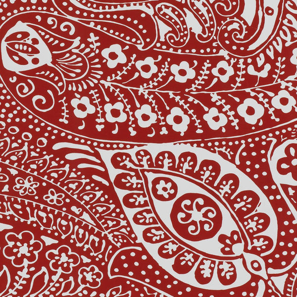 Paisley Print - Red Wallcoverings Commercial Wallcovering | Schumacher