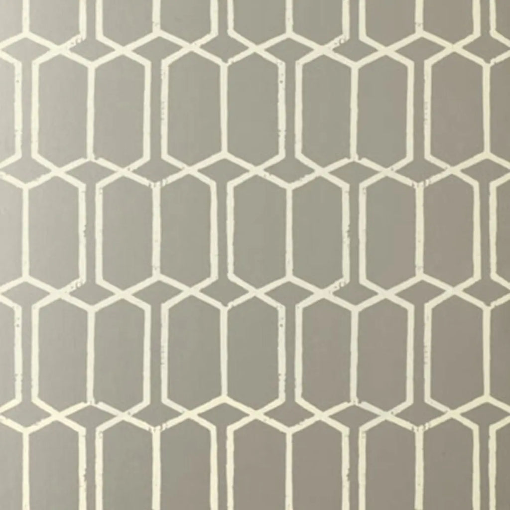 Modern Trellis - Silver Wallpapers