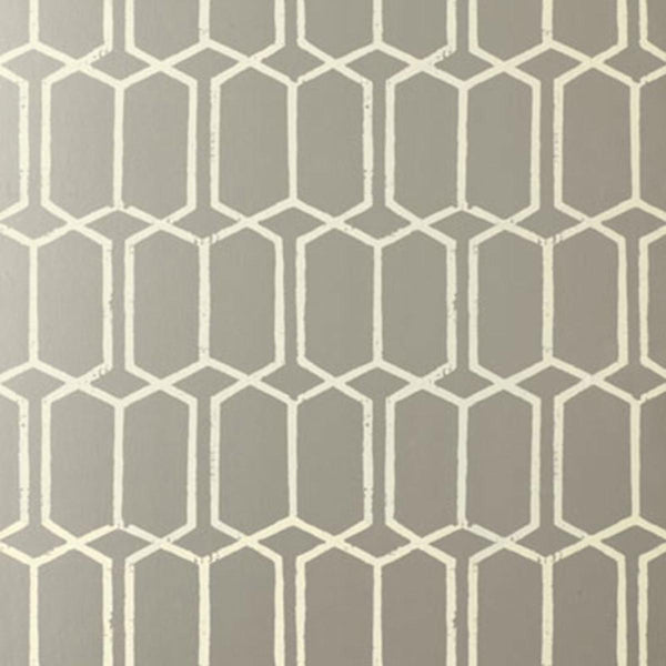 Modern Trellis - Gray Wallcovering | Schumacher