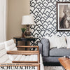 Zimba Soft Chartreuse Room Setting | Schumacher Wallpaper