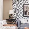 Zimba Ebony Room Setting | Schumacher Wallpaper