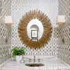 Imperial Trellis Silver Room Setting | Schumacher Wallpaper