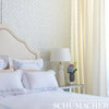Imperial Trellis Soft Aqua Room Setting | Schumacher Wallpaper