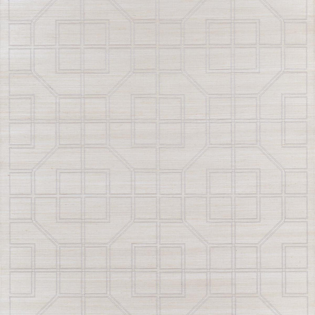 Linyi Embroidered Fret Sisal Natural Shimmer