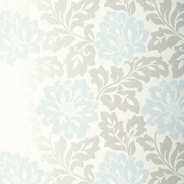 Saraceno Damask - Aquamarine Wallcovering | Schumacher
