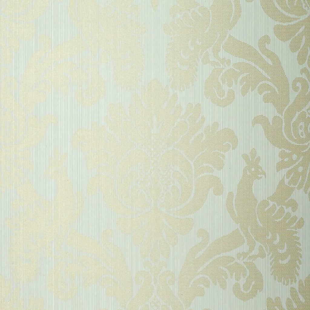 Valette Strie Damask - Robin's Egg Wallpapers
