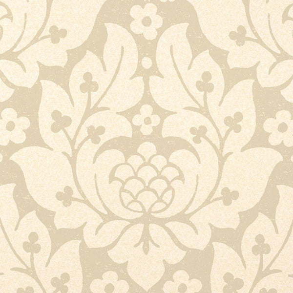 Fiore Damask - Linen Wallcovering | Schumacher