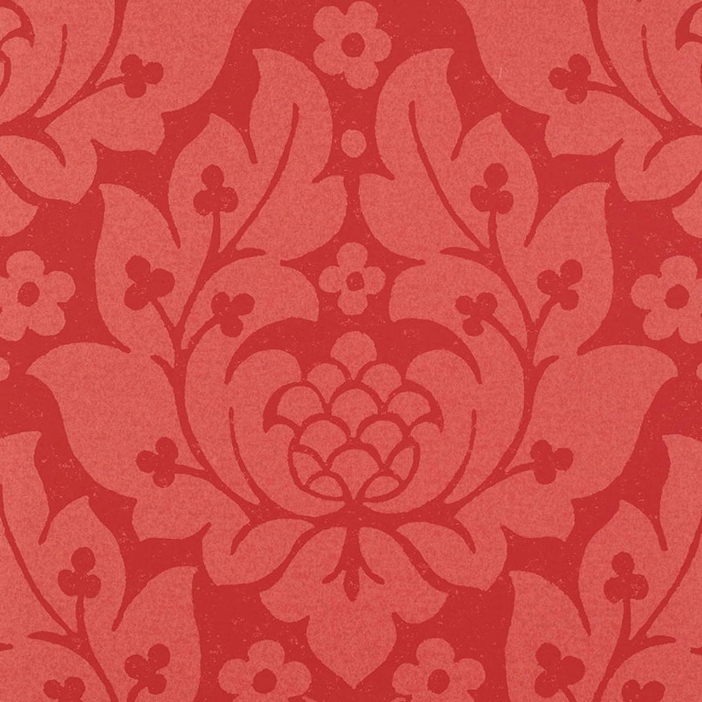 Schumacher Fiore Damask Linen Wallpaper by Schumacher