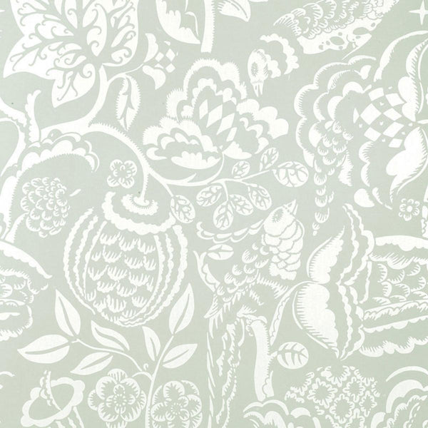 Uccello - Aqua Wallcovering | Schumacher