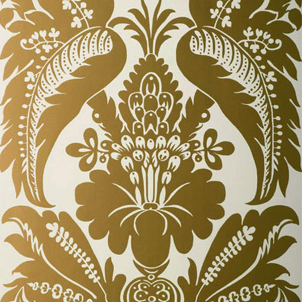 Montebello Damask - Slate Wallcovering | Schumacher
