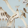 Oiseaux Et Fleurs Mineral Room Setting | Schumacher Wallpaper