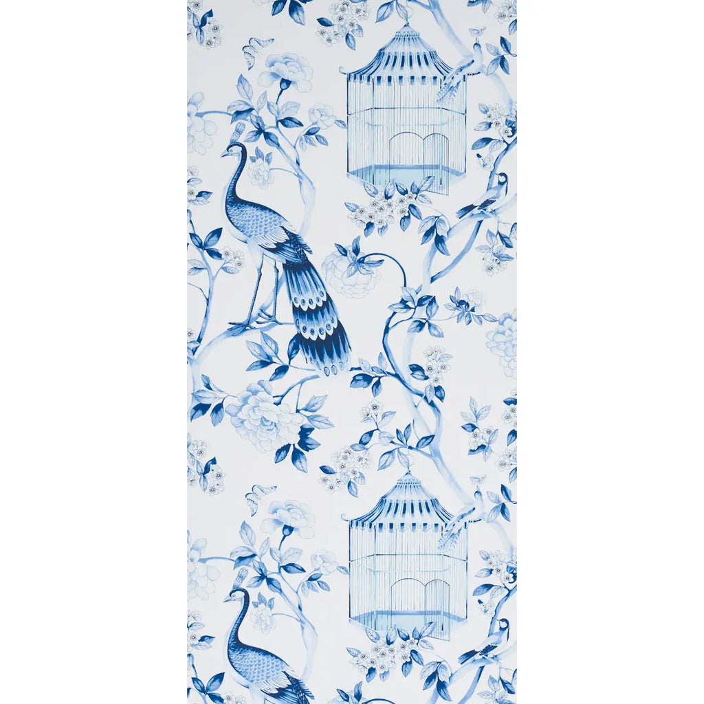 Oiseaux Et Fleurs - Porcelain Wallpapers