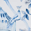 Oiseaux Et Fleurs Porcelain Room Setting | Schumacher Wallpaper