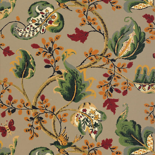Fox Hollow - Multi on Flannel Wallcovering | Schumacher