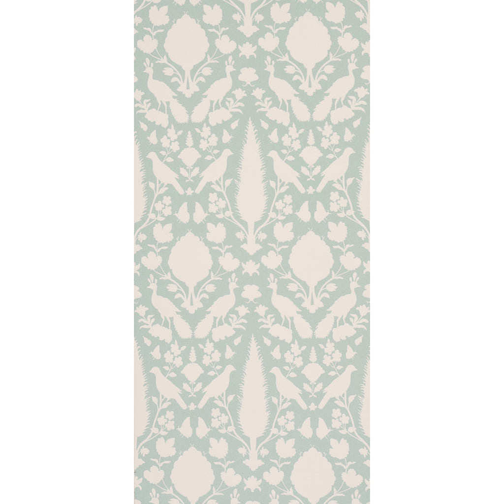 Chenonceau Aquamarine Room Setting | Schumacher Wallpaper