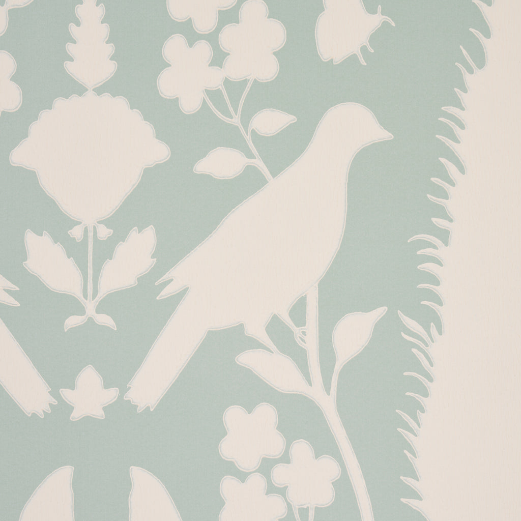 Chenonceau Aquamarine Room Setting | Schumacher Wallpaper
