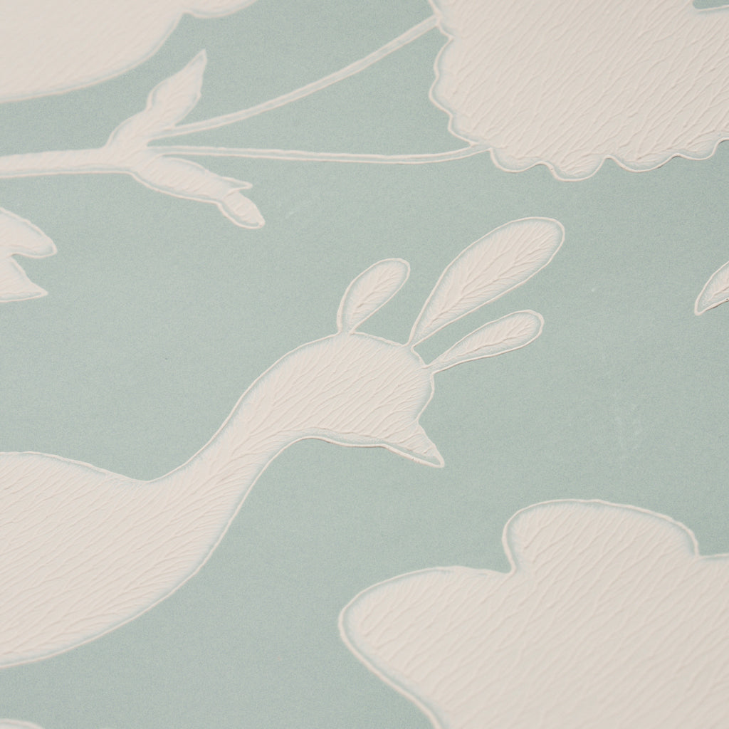 Chenonceau Aquamarine Room Setting | Schumacher Wallpaper