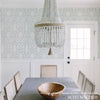 Chenonceau Sky Room Setting | Schumacher Wallpaper