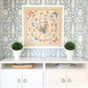 Chenonceau Sky Room Setting | Schumacher Wallpaper