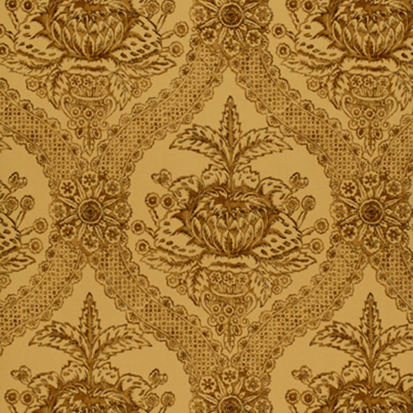 Haddon Hall Damask - Umber Wallcovering | Schumacher