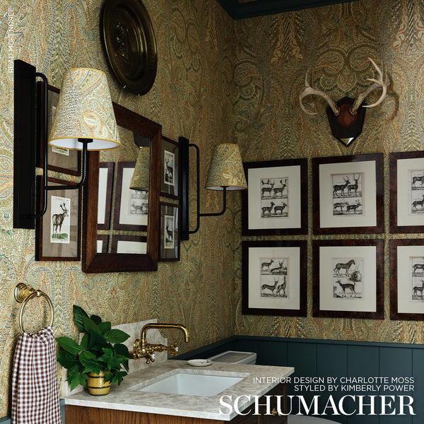 Emile Cachemire - Spice Wallcovering | Schumacher