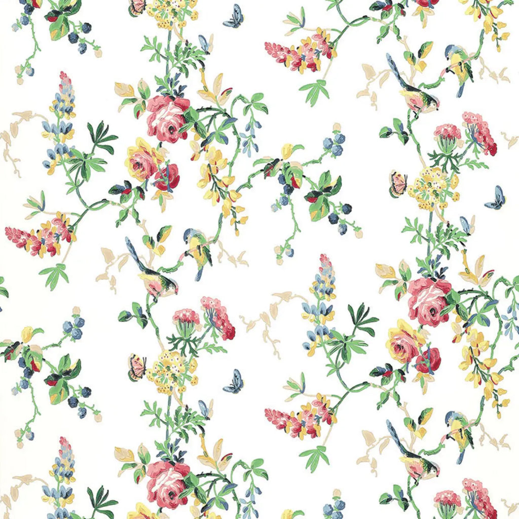 Chickadee Floral - Primary Wallpapers