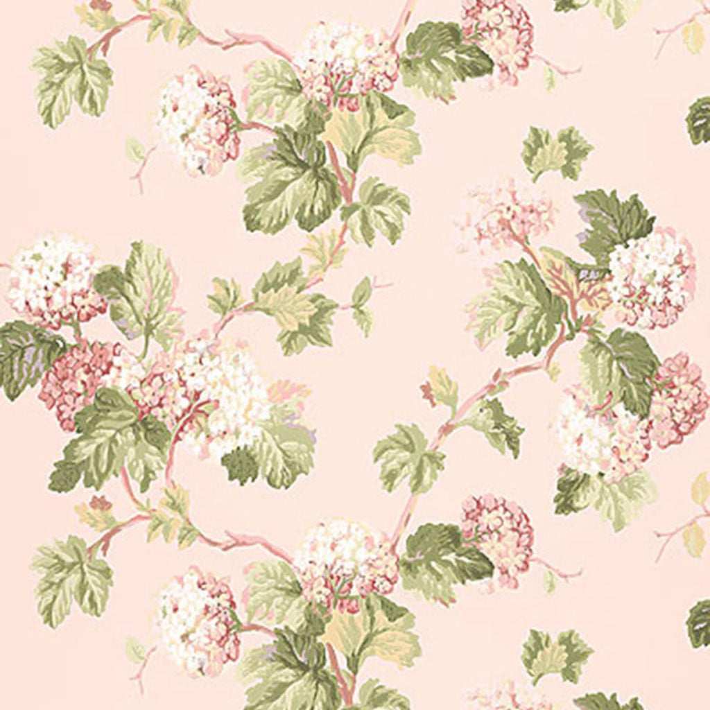 Schumacher Viburnum Blush Wallpaper by Schumacher