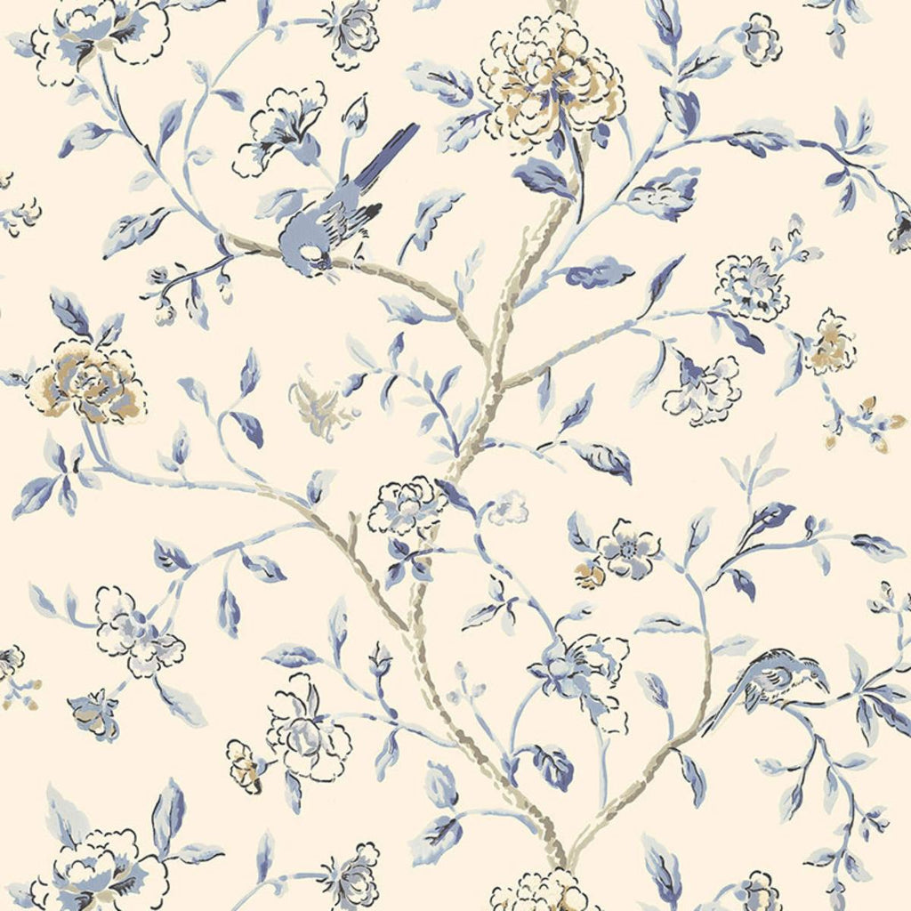 Schumacher Annabelle Vine Porcelain Wallpaper by Schumacher