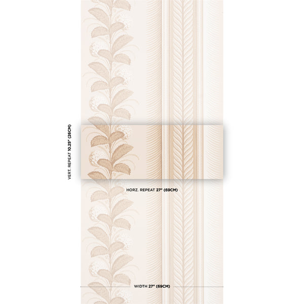 Hydrangea Drape - Fawn Wallcovering | Schumacher