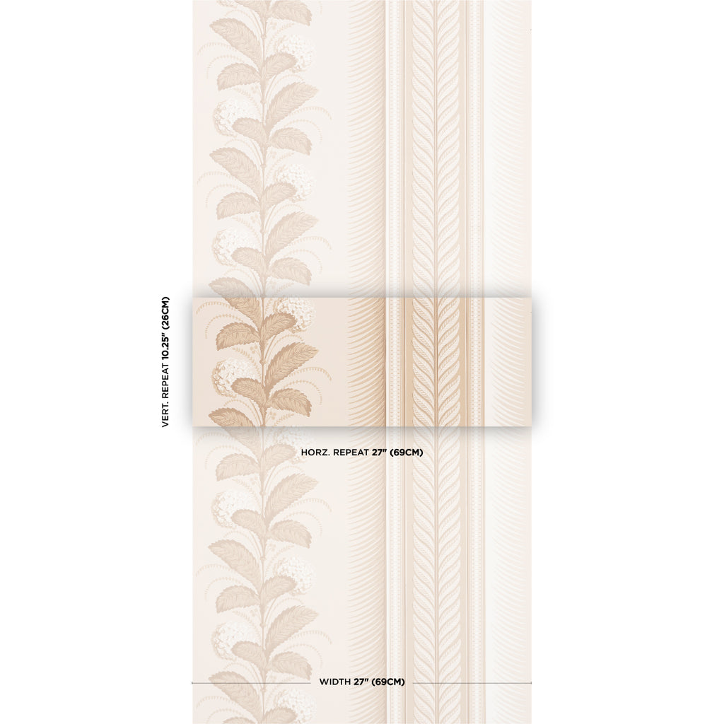 Schumacher Hydrangea Drape Lilac Wallpaper by Schumacher