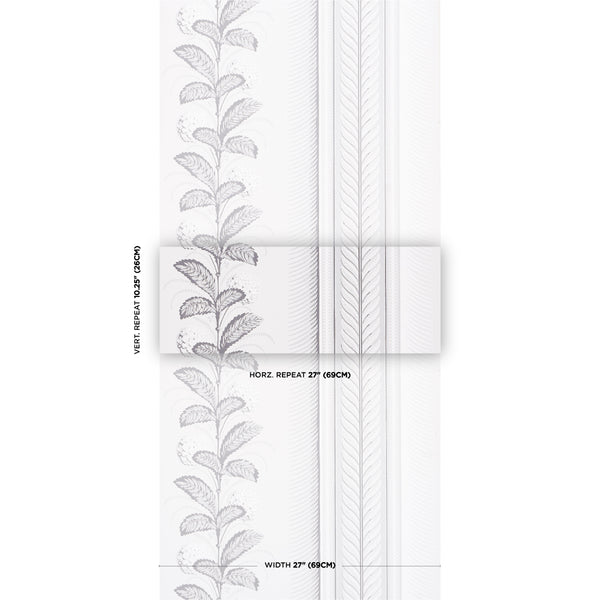 Hydrangea Drape - Grisaille Wallcovering | Schumacher