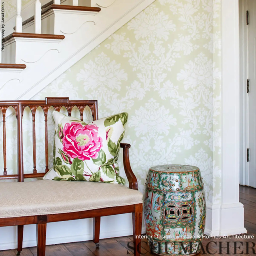 Tierni Damask - Celery Wallpapers