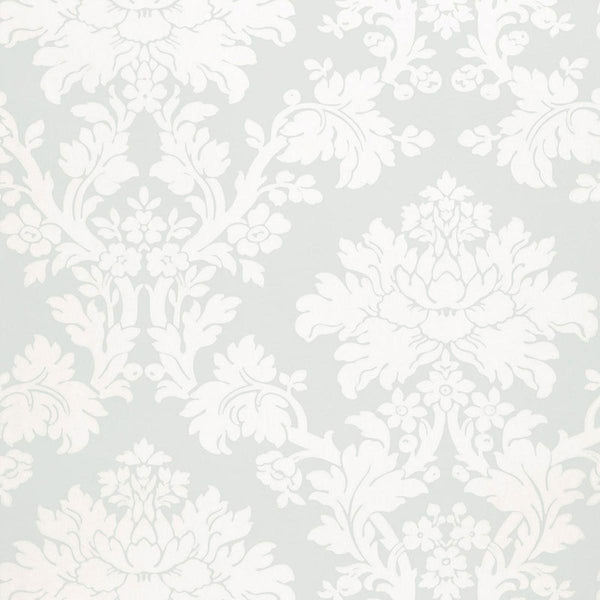 Tierni Damask - Robin's Egg Wallcovering | Schumacher