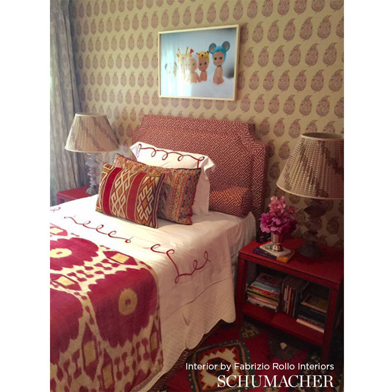 Schumacher Rajasthan Paisley Jewel Wallpaper by Schumacher