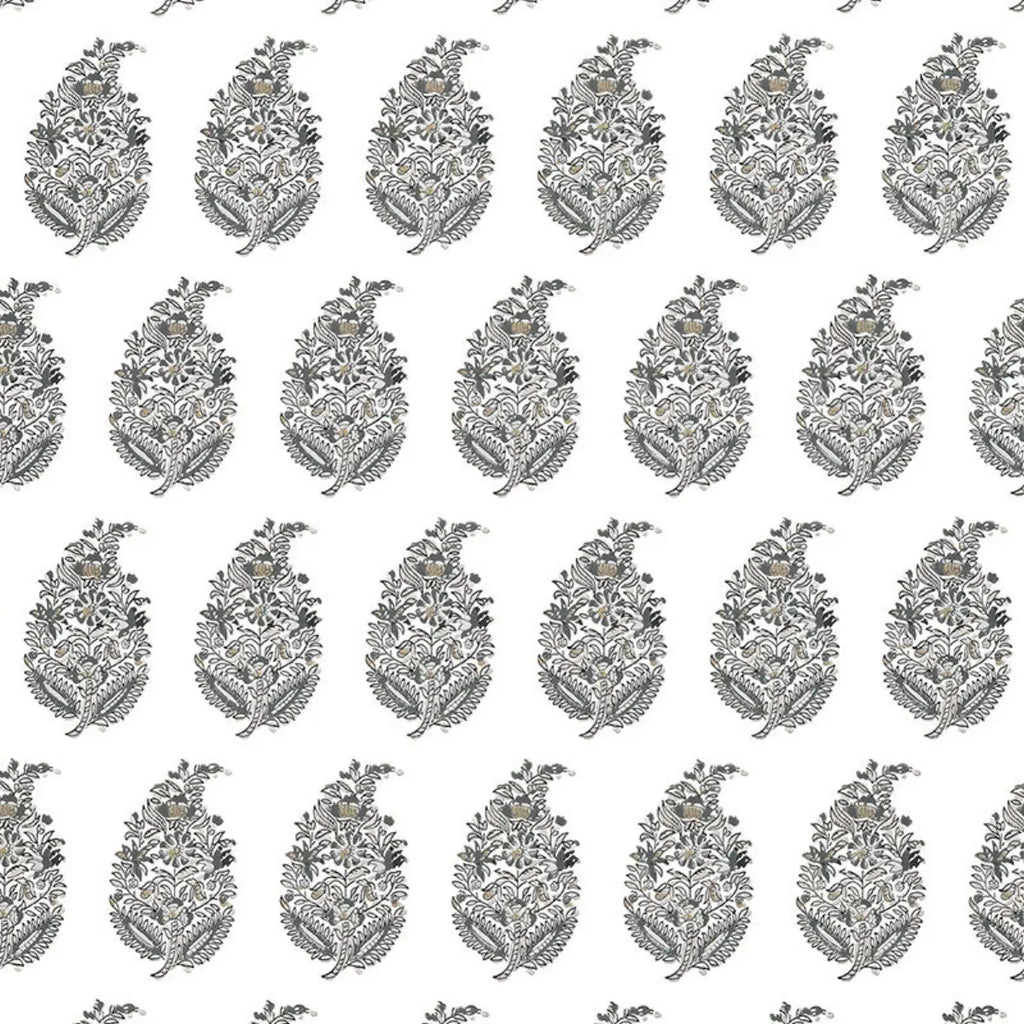 Rajasthan Paisley - Silver Wallpapers