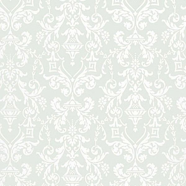 Lido Damask - Haze Wallcovering | Schumacher