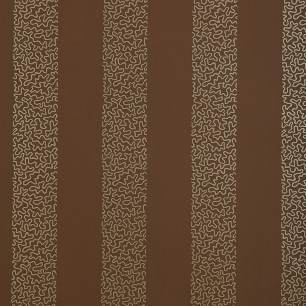 Schumacher Beekman Stripe Truffle Wallpaper by Schumacher