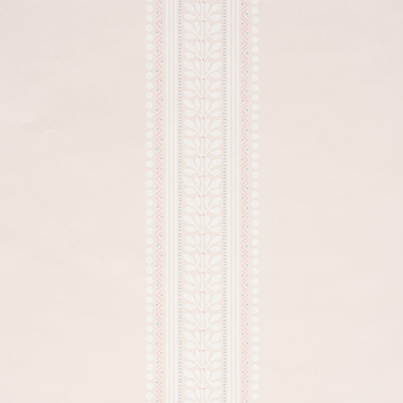 Lorraine Stripe Blush Room Setting | Schumacher Wallpaper