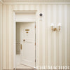 Lansdowne Strie Stripe Limestone Room Setting | Schumacher Wallpaper