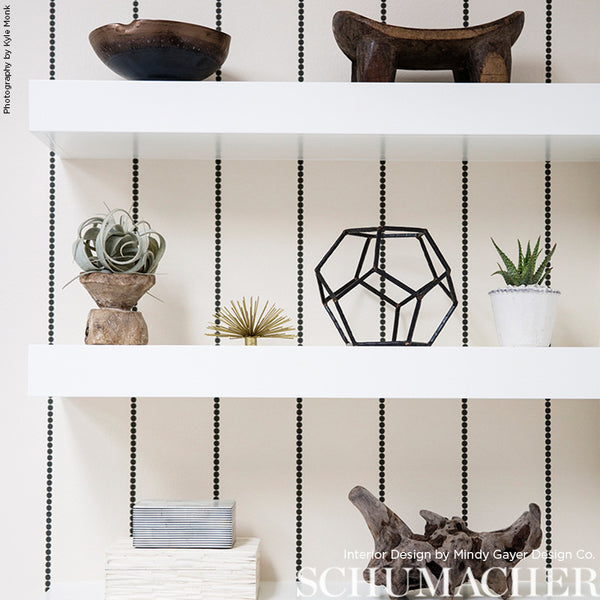Gabrielle Stripe - Ivory Wallcovering | Schumacher