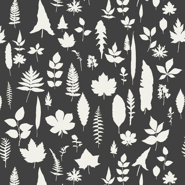 Leaves - Graphite Wallcoverings Commercial Wallcovering | Schumacher