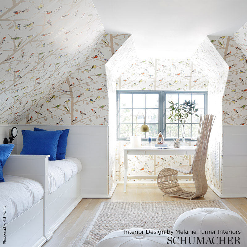 A-Twitter Winter Room Setting | Schumacher Wallpaper