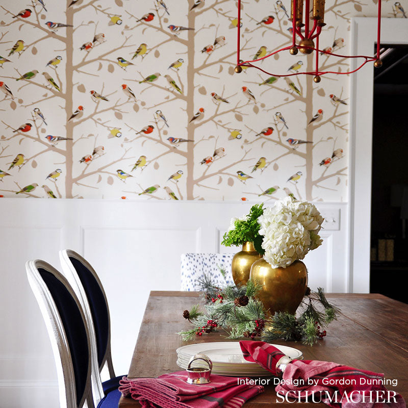 A-Twitter Summer Room Setting | Schumacher Wallpaper