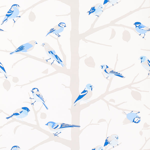 A-Twitter, Blues Wallcoverings | Schumacher